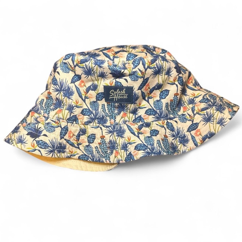 NWOT Splash House Unisex Reversible Floral Print & Khaki Cream Bucket Hat — OS - Picture 1 of 7